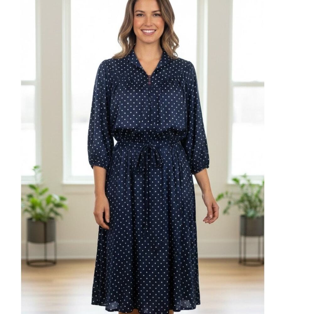 Vintage 60's Squire Dress Polka Dot Midi Dress
